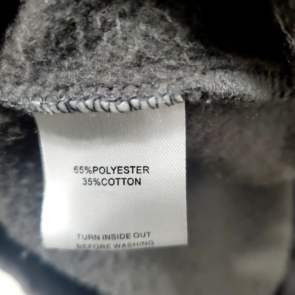 White Fox Boutique Graphic Oversized Hoodie Charcoal Women Medium - Picture 9 of 11